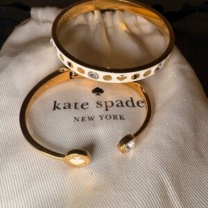 Kate Spade Gold and Cream Bracelet Duo